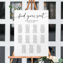 11 Tafels Vind Uw Plaats Stoelenkaart Poster