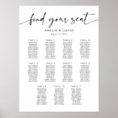 11 Tafels Vind uw zitplaatskaart Poster (Voorkant)