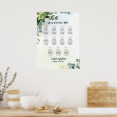 11 Tafelweddenschappen Grafiek Greenery Eucalyptus Poster (Keuken)