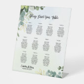 11 Tafelweddenschappen Grafiek Greenery Eucalyptus Reclamebord Met Voetstuk (Voorkant)