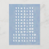 #11 Times Table Collectible Briefkaart (Voorkant)