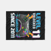 11 Unlocked Geweldige 2011 Videospel 11e Verjaarda Fleece Deken (Voorkant (Horizontaal))
