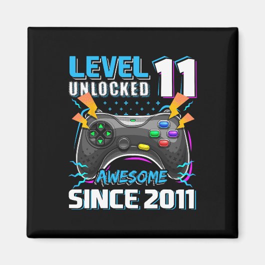 11 Unlocked Geweldige 2011 Videospel 11e Verjaarda Magneet (Voorkant)