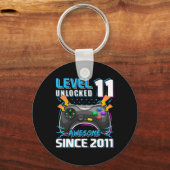11 Unlocked Geweldige 2011 Videospel 11e Verjaarda Sleutelhanger (Voorkant)