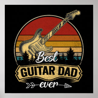 11 Vintage Beste Gitarist Papa Ooit Leuk Familie M Poster