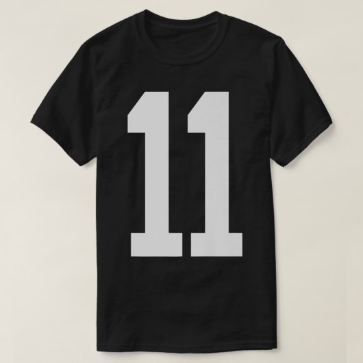 11 Witte Nummer 11 Sportfan Jersey Stijl Premium T-shirt (Design voorkant)