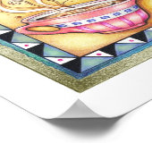 11"x11" POSTER - COOLE BONEN! Koffie Kunst (Hoek)