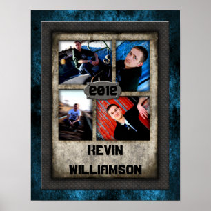 11 "x14" 4 Sleuf SENIOR Collage Montage Wrot Iron Poster