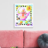 11"X14" CANVASAFDRUK - DOL OP THEEPARTY CANVAS AFDRUK (Insitu (Woonkamer))