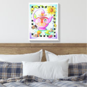 11"X14" CANVASAFDRUK - DOL OP THEEPARTY CANVAS AFDRUK (Insitu (Slaapkamer))