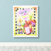 11"X14" CANVASAFDRUK - WorCHESHIRE KAT Canvas Afdruk (Insitu (Houten vloer))