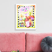11"X14" CANVASAFDRUK - WorCHESHIRE KAT Canvas Afdruk (Insitu (Woonkamer))