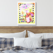 11"X14" CANVASAFDRUK - WorCHESHIRE KAT Canvas Afdruk (Insitu (Slaapkamer))