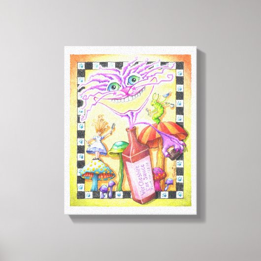 11"X14" CANVASAFDRUK - WorCHESHIRE KAT Canvas Afdruk (Voorkant)