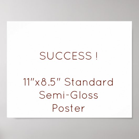 11"x8,5" Standaard Halfglans Poster (Voorkant)
