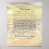 11 x 14 Desiderata Poster op de Golden Ocean Sunse (Voorkant)