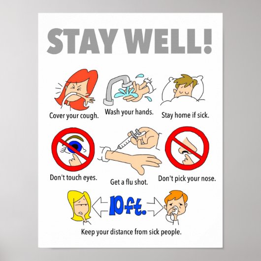 11 x 14-inch STAY WELL-Poster Poster (Voorkant)