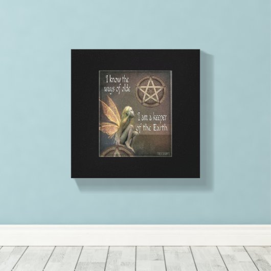 11 x 14 Keeper de Aarde Fairy Canvas Afdruk (Insitu (Houten vloer))