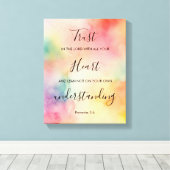 11 x 14 Spreuken 3:5 Canvas Wrap Wall Art Afdruk (Insitu (Houten vloer))