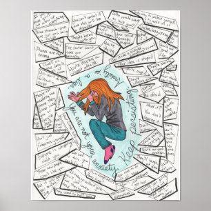 11 x 14 uur bewaren (angst) poster