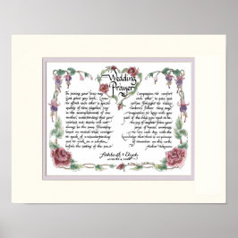 11 x 14 Wedding Prayer, Anniversary Calligraphy Poster