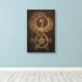 11 x 17 Bronze Abstract Phoenix Canvas Afdruk (Insitu (Houten vloer))