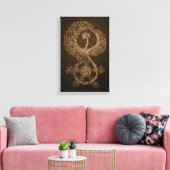 11 x 17 Bronze Abstract Phoenix Canvas Afdruk (Insitu (Woonkamer))