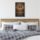 11 x 17 Bronze Abstract Phoenix Canvas Afdruk (Insitu (Slaapkamer))