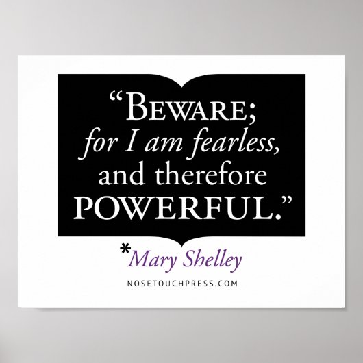 11 x 8,5 inch, Mary Shelley Quote Poster (Matte) (Voorkant)