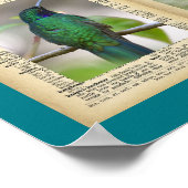 11 x 8,5-inch Poster (Design voor vogel en tekst ) (Hoek)