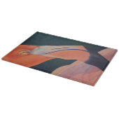 11 x 8 inch Glazen Flamingo Cutting Board Snijplank (Hoek)