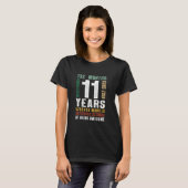11 Year Of Being Awesome 11Th Birthday Gift Boy Gi T-shirt (Voorkant volledig)