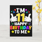 11 Year Old I'm 11 Happy Birthday To Me 11th Birth Kaart (Gele Bloem)