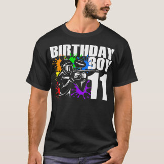 11 Year Old Paintball Birthday Party Boys 11th T-shirt