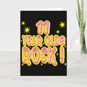 11 Year Olds Rock! (Roze) Wenskaart Kaart