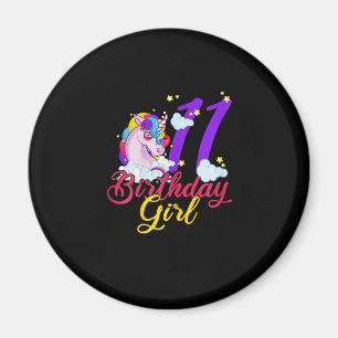 11 Years Old Birthday Girl Gifts Unicorn 11th Birt Magneet