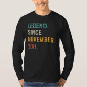 11 Years Old  Legend Since November 2011 11th Bday T-shirt (Voorkant)