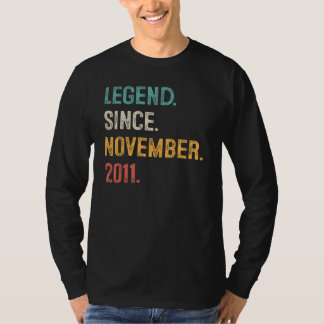 11 Years Old  Legend Since November 2011 11th Bday T-shirt