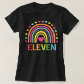11 Years Old Rainbow 11th Birthday Gift For Girls  T-shirt (Design voorkant)