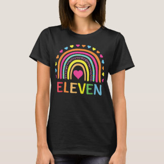 11 Years Old Rainbow 11th Birthday Gift For Girls T-shirt