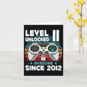 11-yr Bday Son Boy Funny Gamer 11th 11 Year Old Bi Kaart (Gele Bloem)