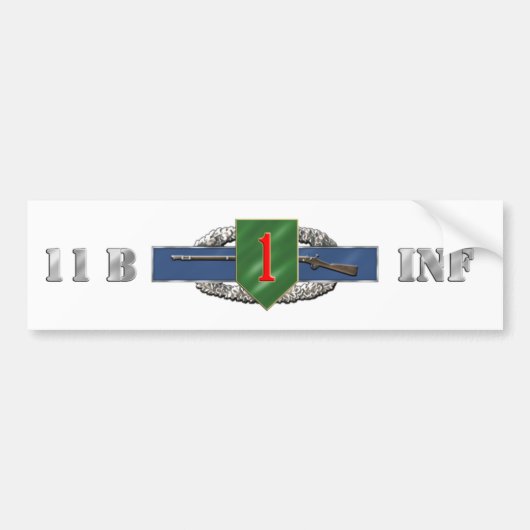 11B 1e infanteriedivisie Bumpersticker (Voorkant)