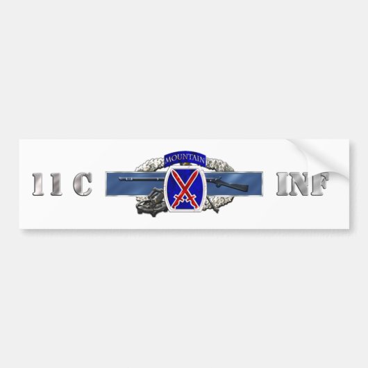 11C 10th Mountain Division Bumpersticker (Voorkant)