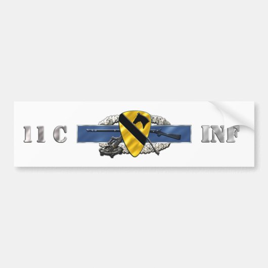 11C 1e Cavalerie divisie Bumpersticker (Voorkant)