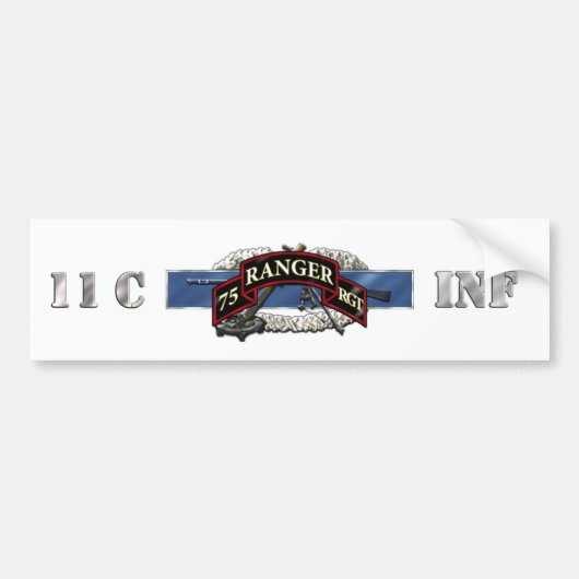 11C 75th Ranger Regiment Bumpersticker (Voorkant)