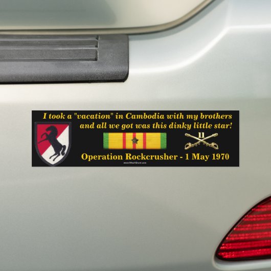 11e ACR Cambodjaanse vaccinatie Bumpersticker (Op auto)