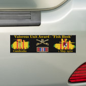 11e ACR Valoureuze Unit - Cambodja "Fish Hook" Bumpersticker (Op auto)