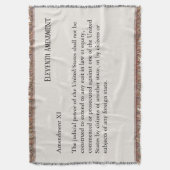 11e amendement grondwet Bill of Rights Deken (Voorkant Verticaal)