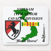 11e Armor Cav Vietnam Mousepad 1/w Muismat (Voorkant)
