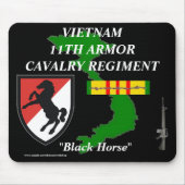 11e Armor Cav Vietnam Mousepad 2/b Muismat (Voorkant)
